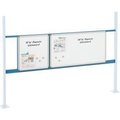 Global Equipment 18"   36" Whiteboard Panel Kit, 72"W, Blue 319179BL